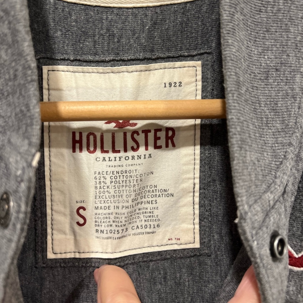 Hollister Women's Charcoal Bomber Jacket - Picture 6 of 12
